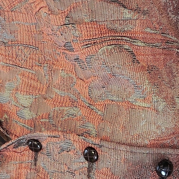 TanJay Vintage Brown and Rust Bohemian Button Front Blazer Size 24W - Picture 4 of 13